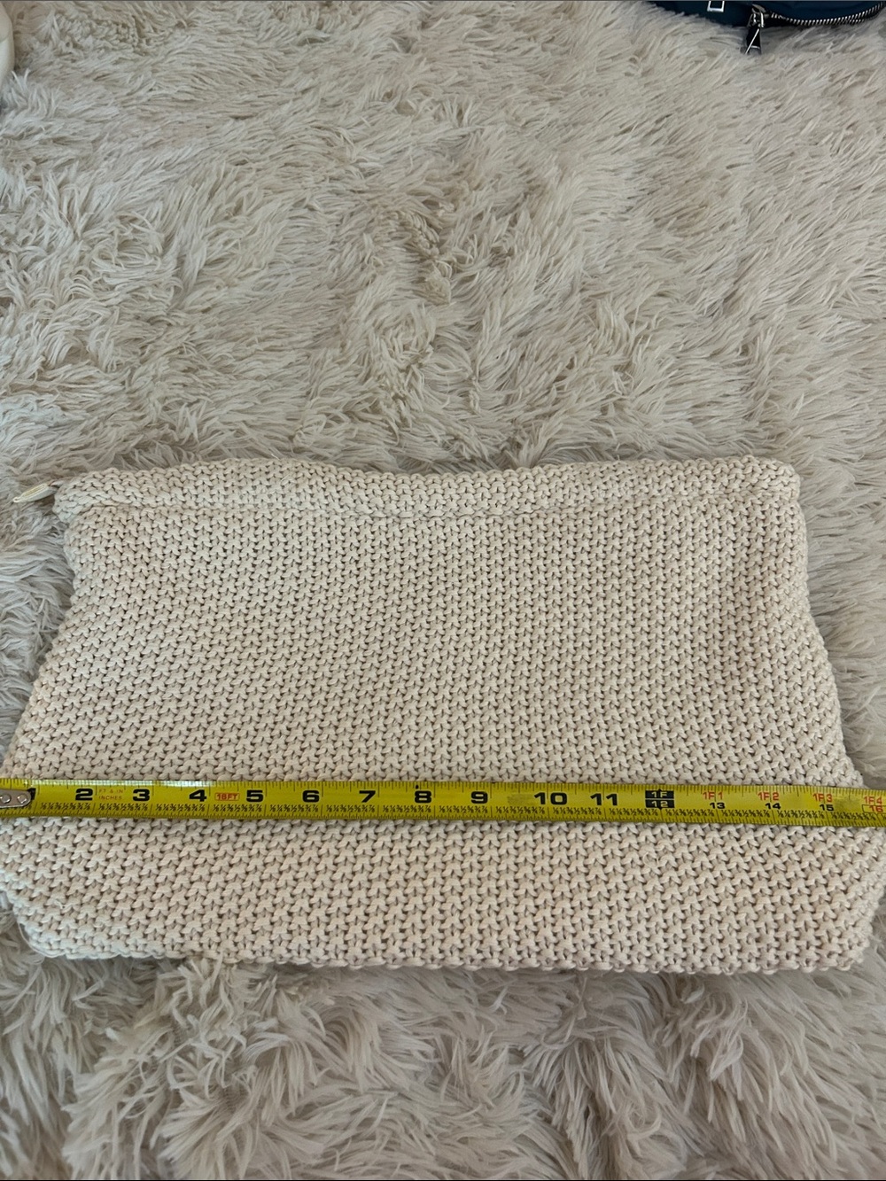 a new day Cream Knit Fold-Over Clutch